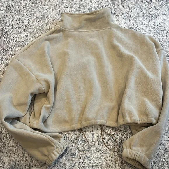 Women’s fleece jacket, zip up size large tan cream, beige - Picture 6 of 6